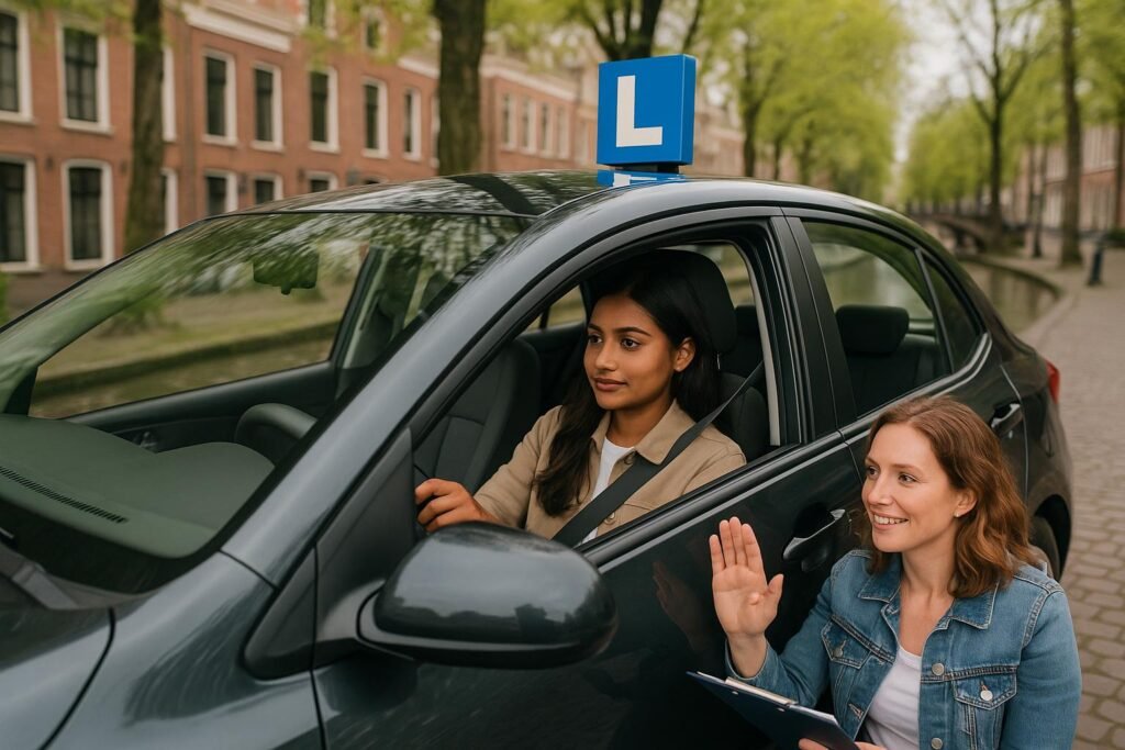 Vrouwelijke automaat rijles Utrecht - veilig en ontspannen slagen